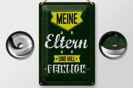 Blikskilt, der siger 20x30 cm Mine forældre er helt flov dekorativt skilt