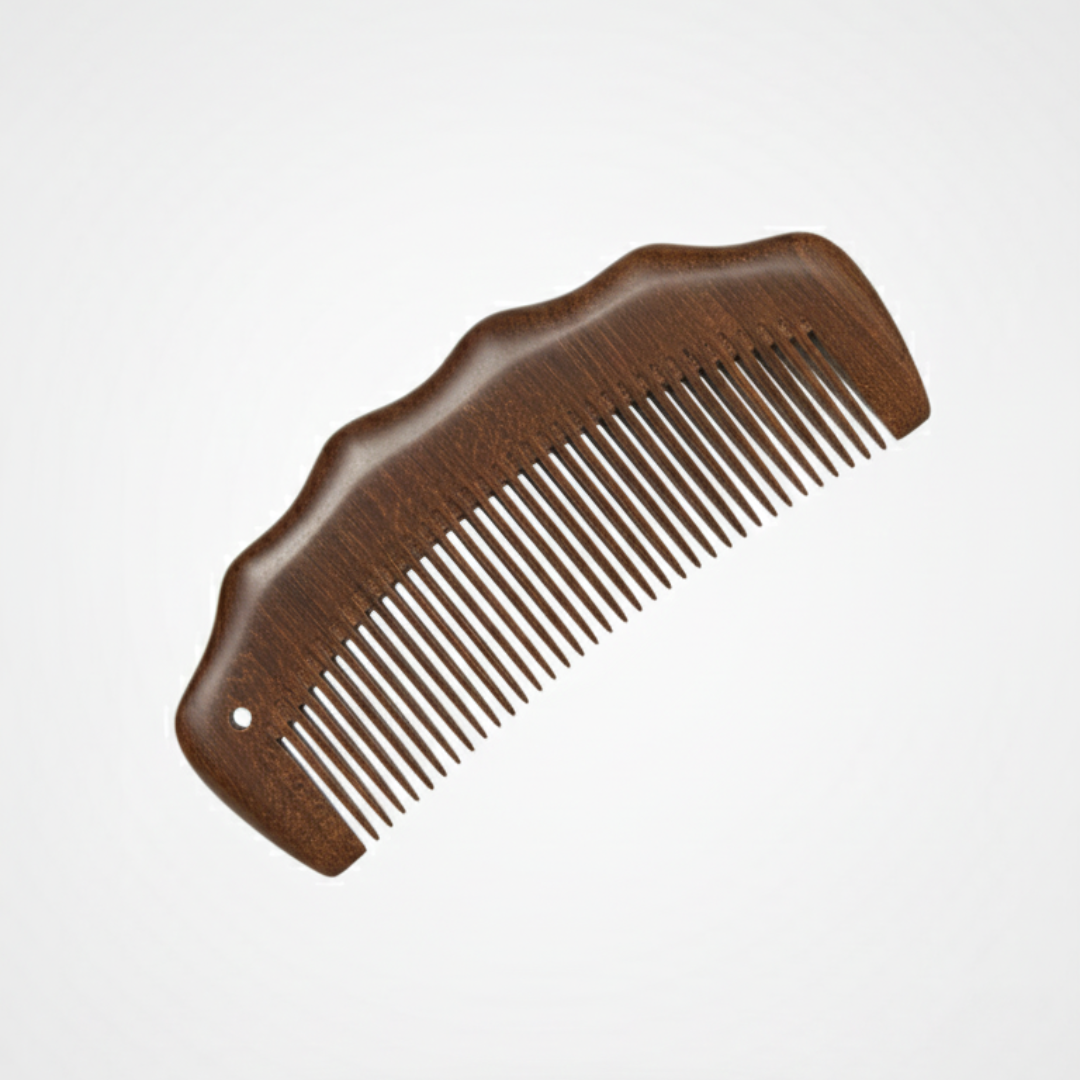 Ergonomisk kam - Sandeltræ - Stor