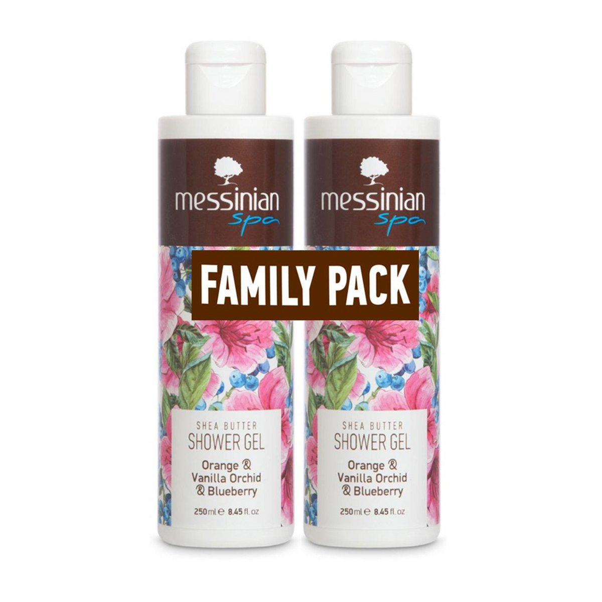 Family Pack Duschgel Orange und Orchidee Messinian Spa