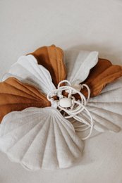 Guirlande de Lin "Caramel" avec Coquillages