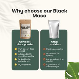 Sort Maca pulver økologisk - 100 gram