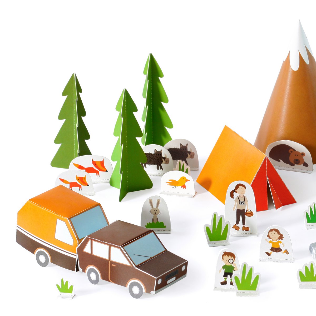 Camping Paper Toy
