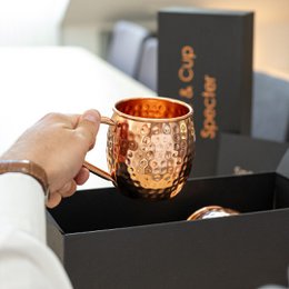 Moscow Mule kobber krus sæt Spectre - 2x Moscow Mule krus (hamret, 500 ml)