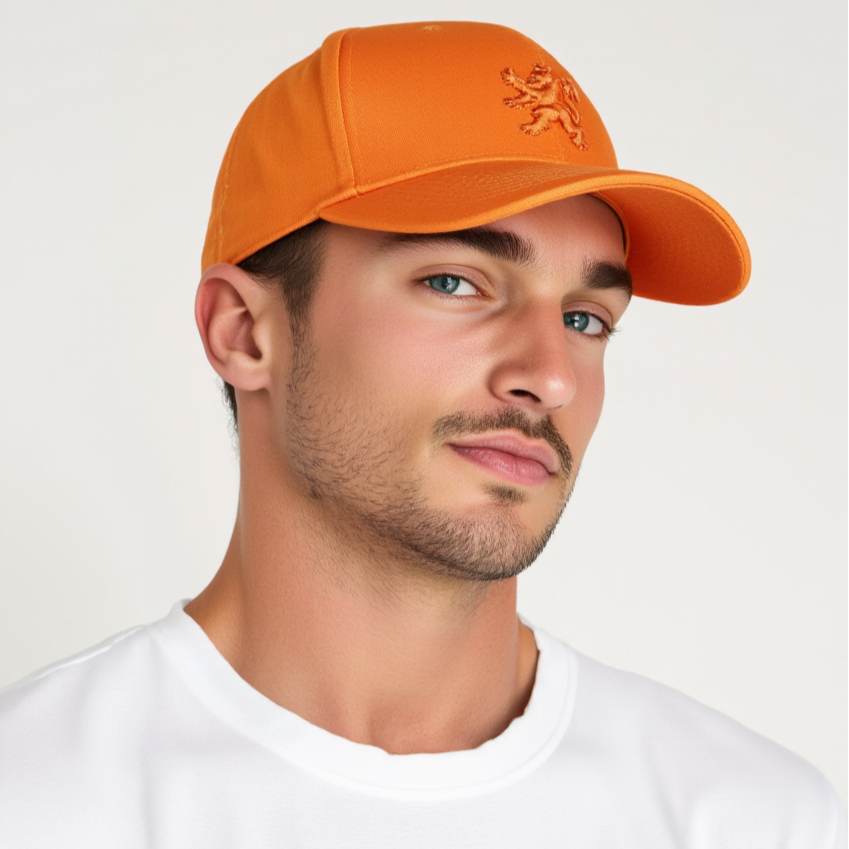 O.Leo Baseballkappe – Orange – Oranger Löwe – Unisex