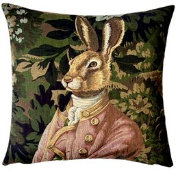 Rabbit Verdure Pillow Cover - Hare Pillow