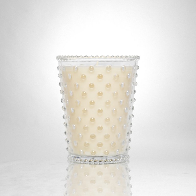 Simpatico Hobnail Glass Candle 16oz %2326 Scotch Pine