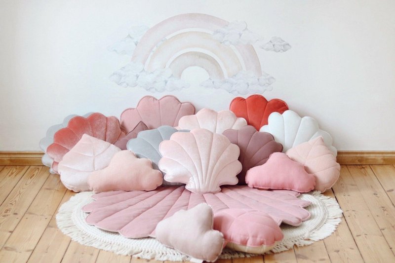 "Soft Pink" Velvet Shell Pude