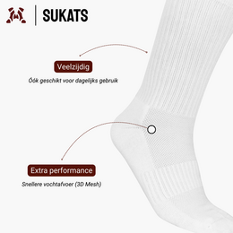 Sukats® 6 pares de calcetines deportivos | El atleta | Calcetines de tenis | Calcetines para correr | Sin costuras | Blanco o negro | Múltiples tamaños