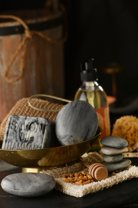 Oval soap on Hammam rope (Honey, Orange Blossom) 200g
