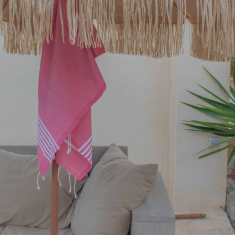 Hamamdoek Fouta Provence - Fuchsia - 100x200cm