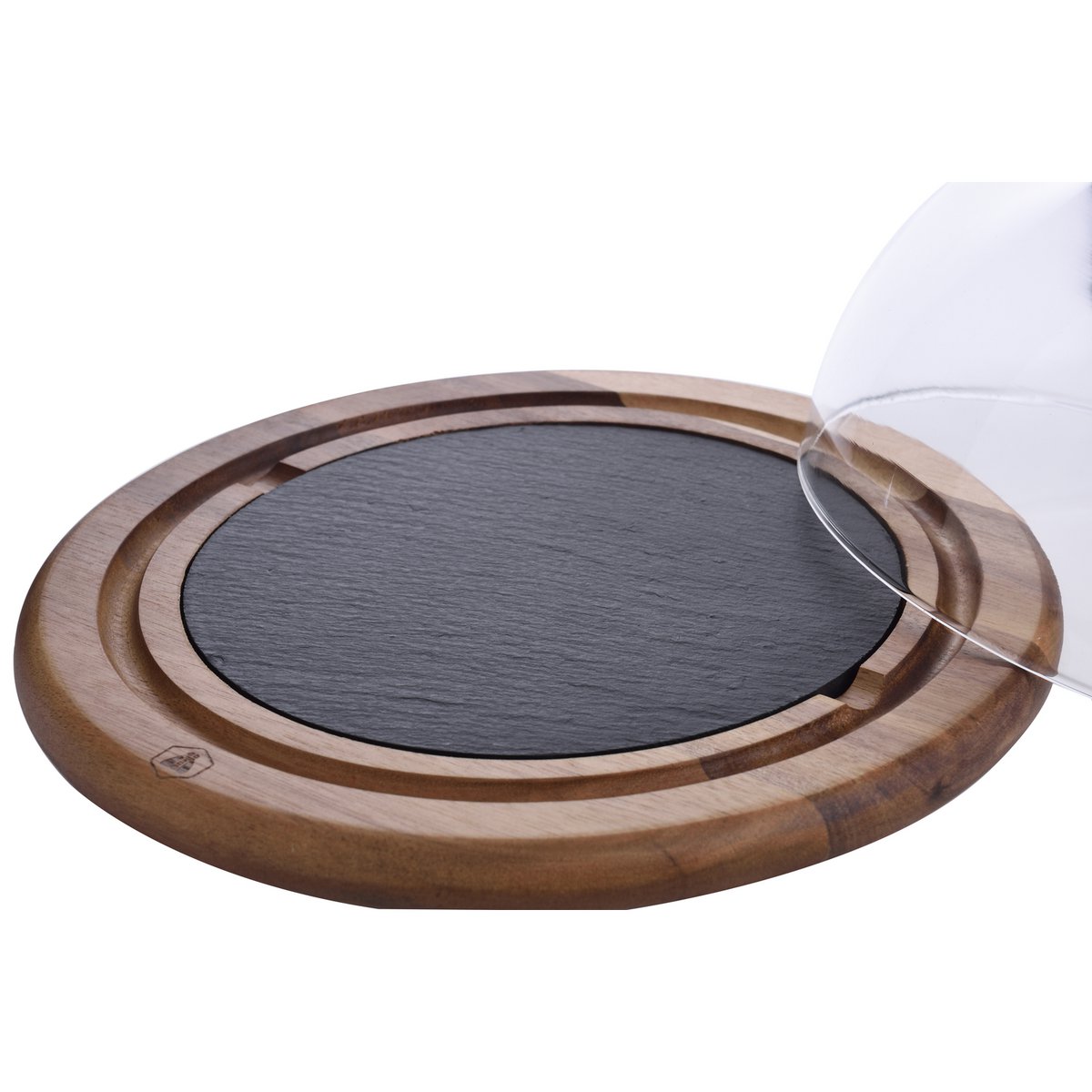Vassoio in legno e ardesia copriformaggio