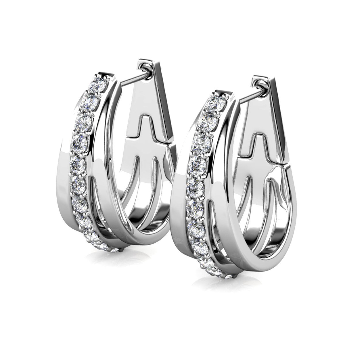Aurielle Creolen – Silber und Kristall