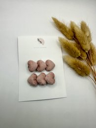 Setje haarspeldjes hartjes - licht roze