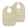 Bib with collection tray Sweet Heart Sand/Soft Sand