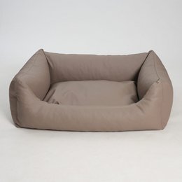 Hundebett Box Bett Saddle Kunstleder sand