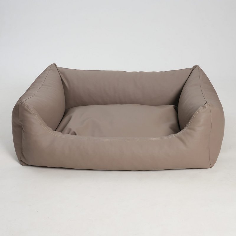 Hundebett Box Bett Saddle Kunstleder sand
