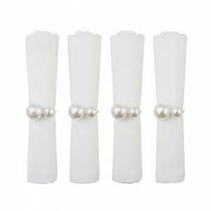 Set of 4 rounds of double pearl towels