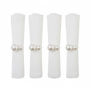 Set of 4 rounds of double pearl towels