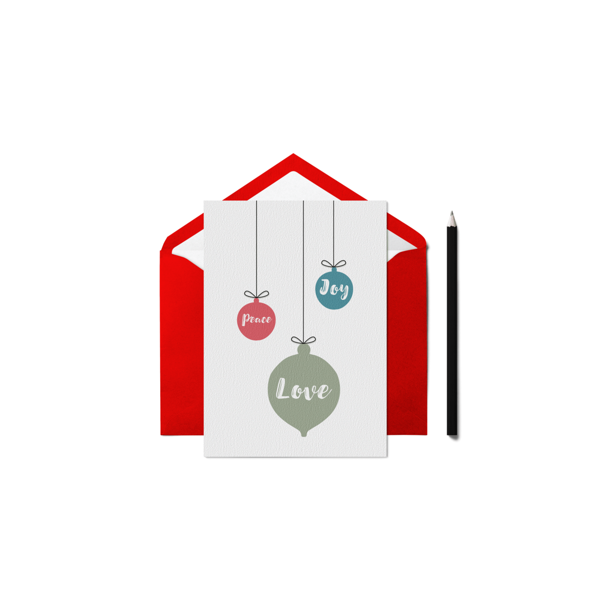 Peace Joy Love - Boules de Noël