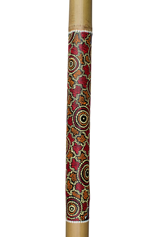 Didgeridoo bamboo 120cm - Painted - including nylon carrying bag - Multicolor