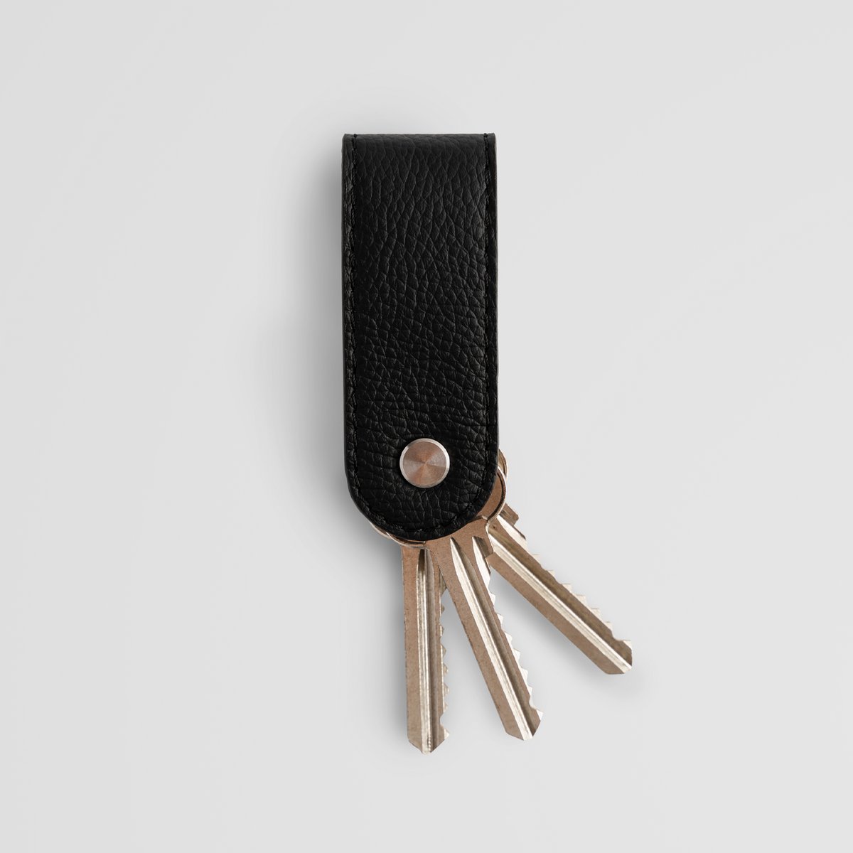 Organizador de llaves de cuero negro minimalista