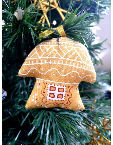 Golden christmas house