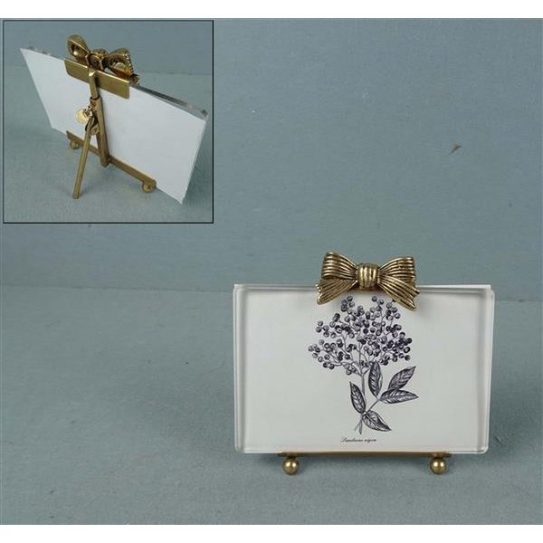 Photo frame Bow ant. gold