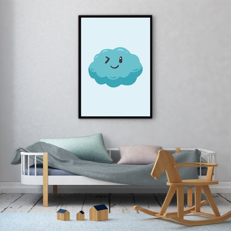 Glückliches Wolkenkinderplakat