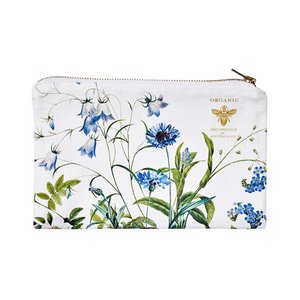 Bio-Kosmetiktasche - Blue Flower Garden JL (flach)