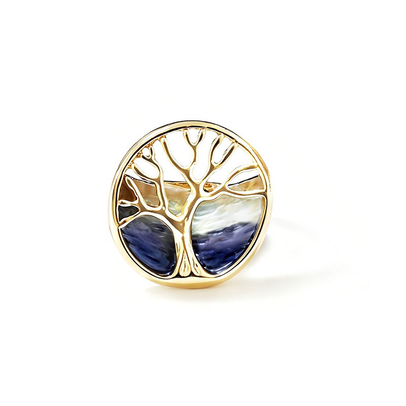 Elastischer Ring mit Emaille-Baum des Lebens