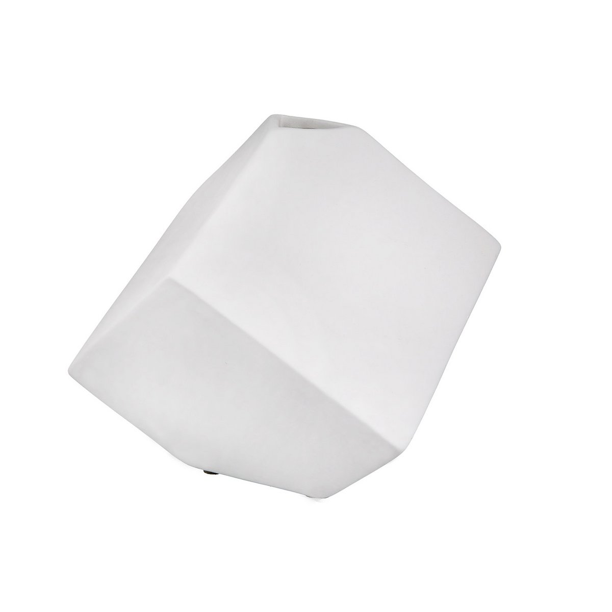 Vase "Cube blanc" H.19,5cm