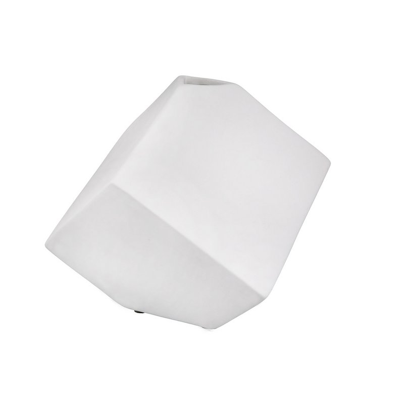 Vase "Cube blanc" H.19,5cm