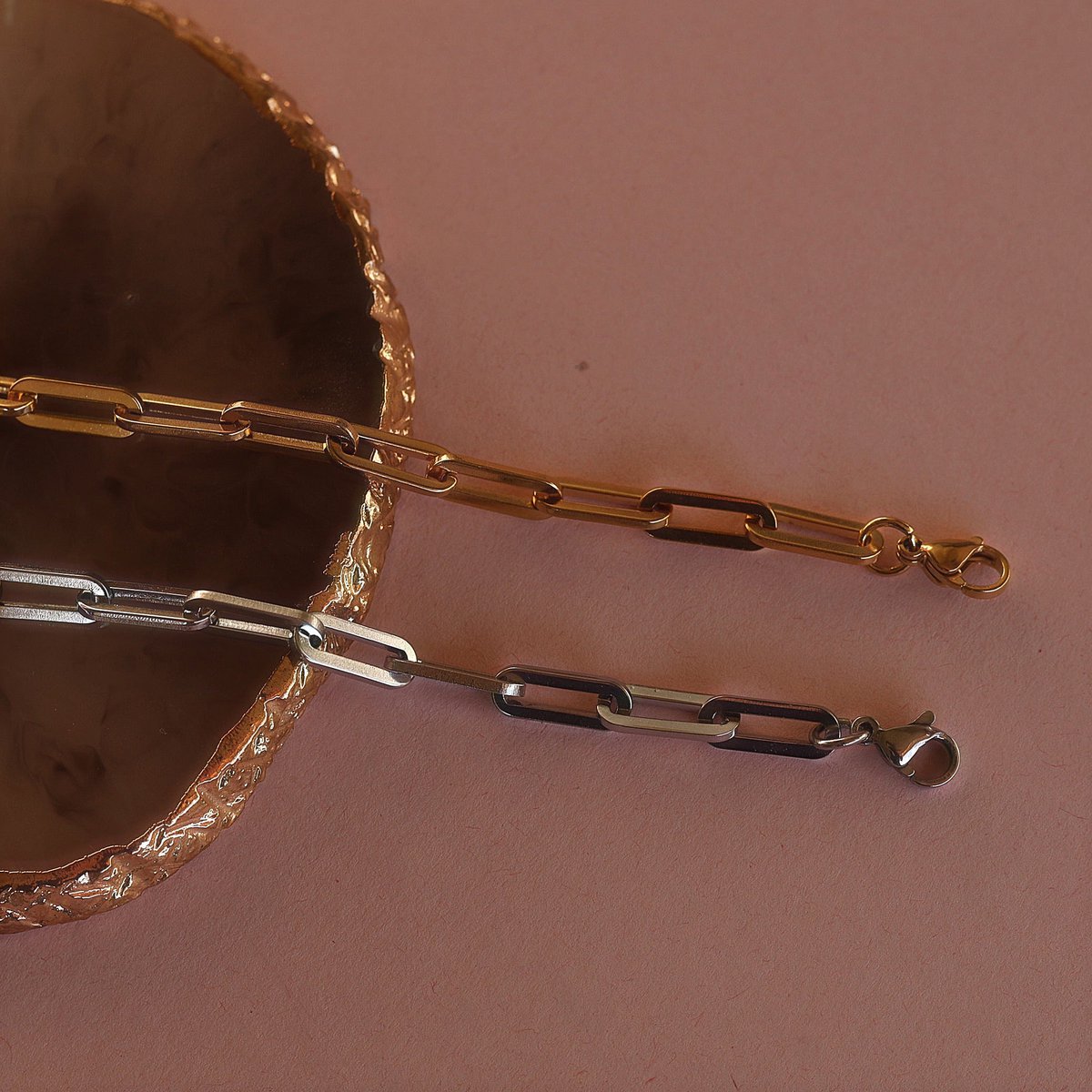 Beata - Box Chain Link Armbånd