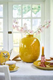 Vase Metal Ochre 32cm
