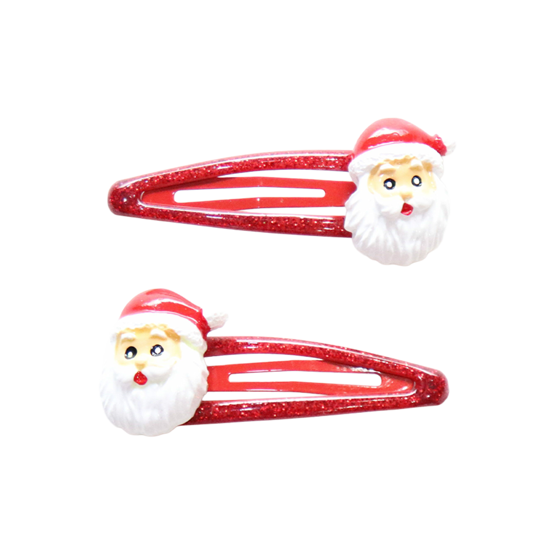 Christmas themed hair clips - Father Christmas