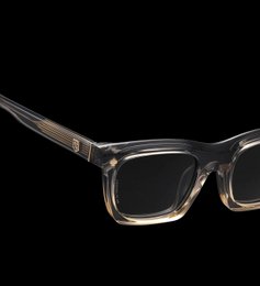 Walton et Mortimer NO. 54 : Lunettes de soleil grises transparentes "Inferno"