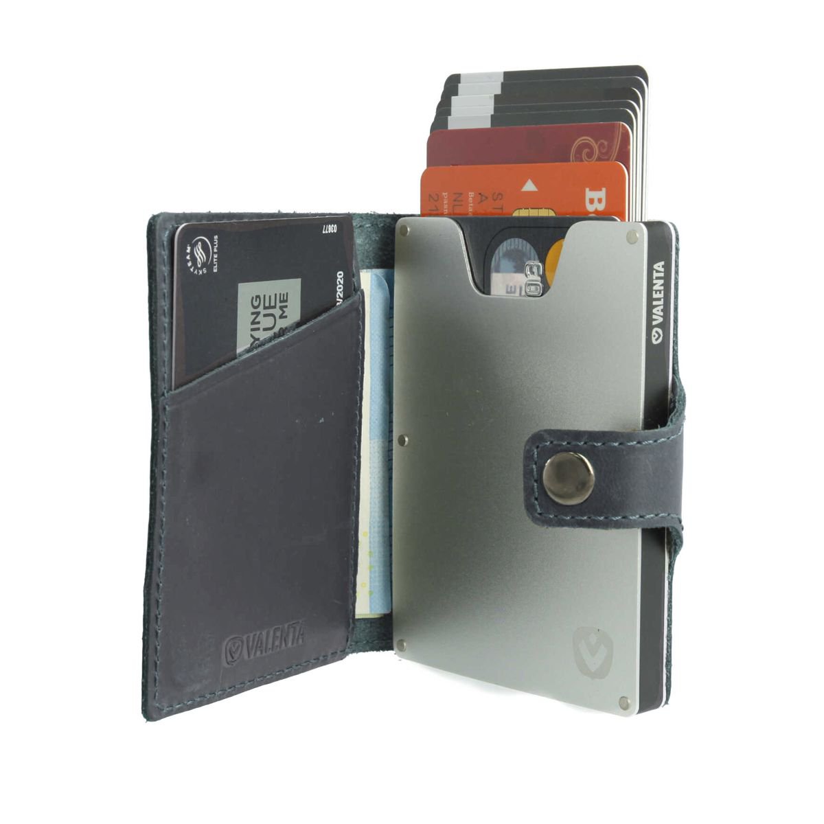 Porte-Cartes Portefeuille Vintage Bleu