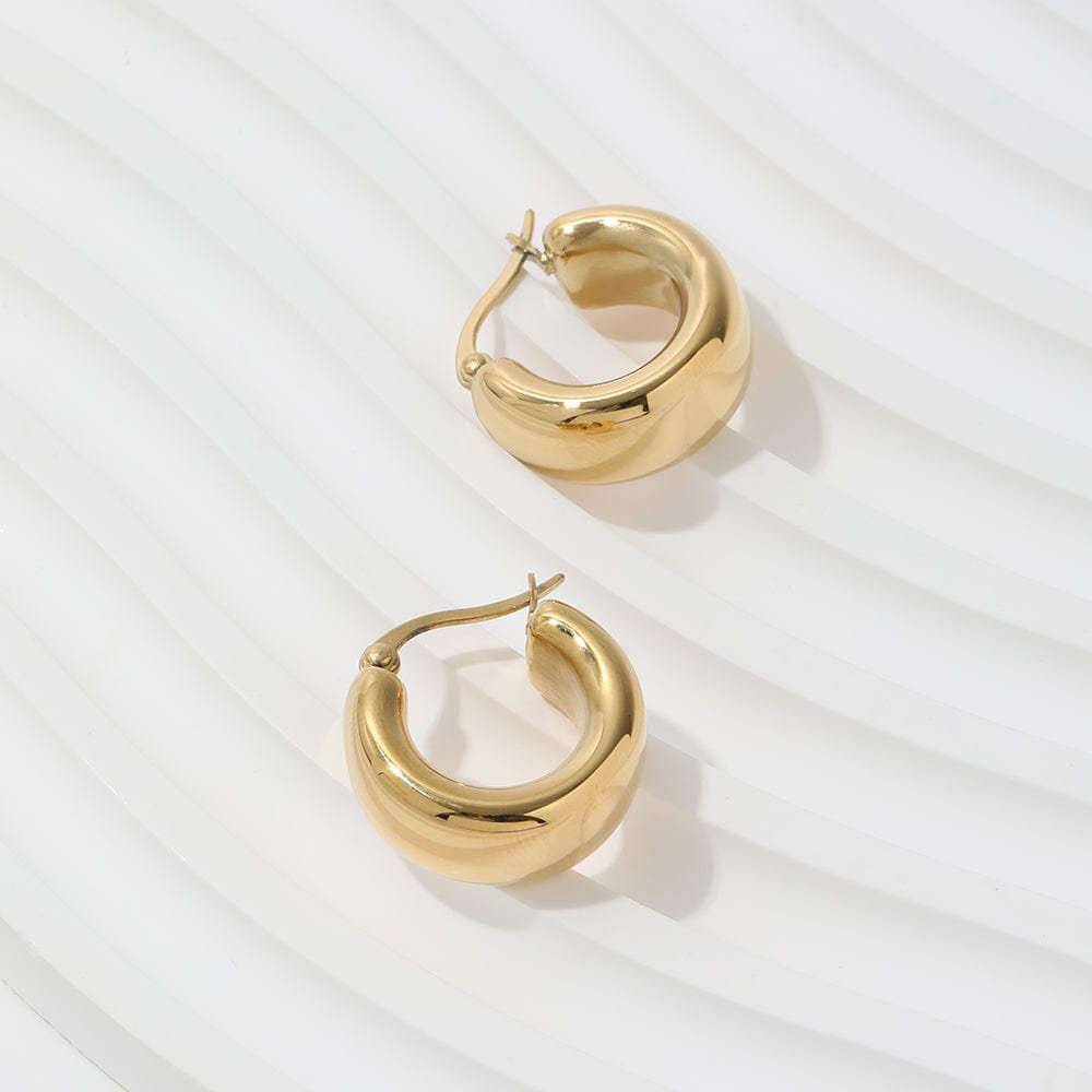 Annalynn - Thick Hoop Earrings