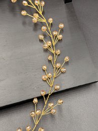 Enredadera de pelo de cristal de cristal dorado claro con elección de alambre