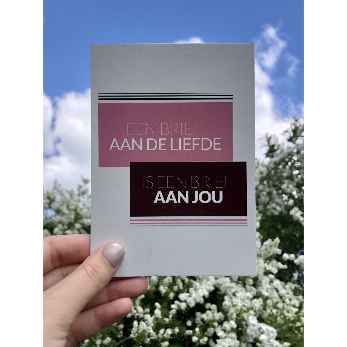 Een brief aan de liefde postcard A6