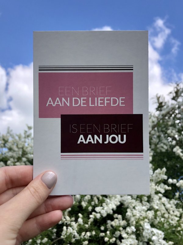 Een brief aan de liefde postcard A6