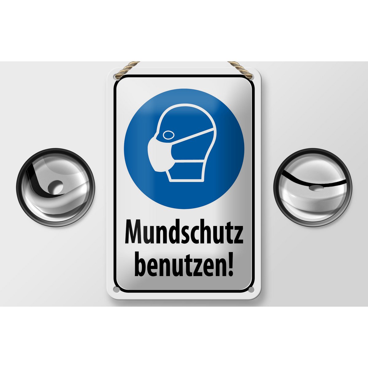 Tin sign note 12x18cm use face mask decoration