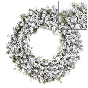 Flock Pine Wreath Wh 152cm PINION