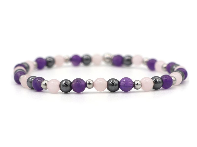 Natuursteen armband thinking of you, zilver of goud