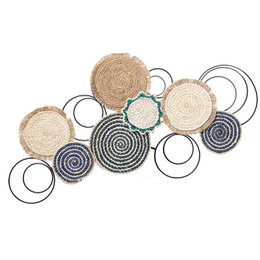 VÆG APPARAT METAL/FLETT STRAW _122X6X64CM ST71936