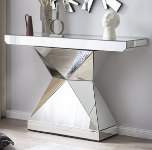 Konsolentisch aus MDF mit Spiegelglas