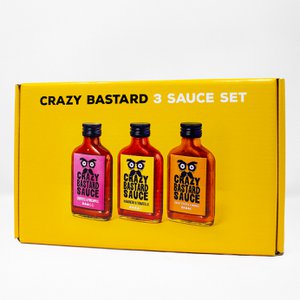Crazy Bastard Hot Sauce - (3x 100ml Bestseller Box)