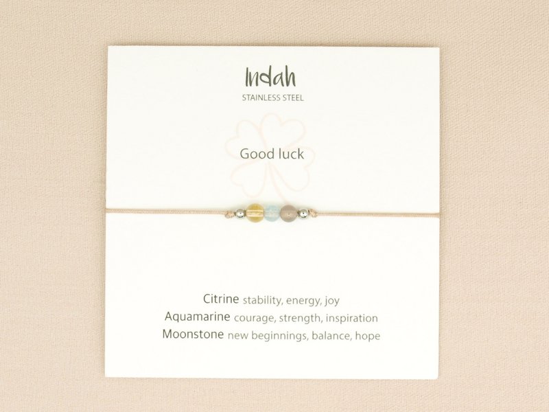 Armband rock, good luck, zilver en goud