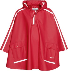 Rain Cape Long Back - rood
