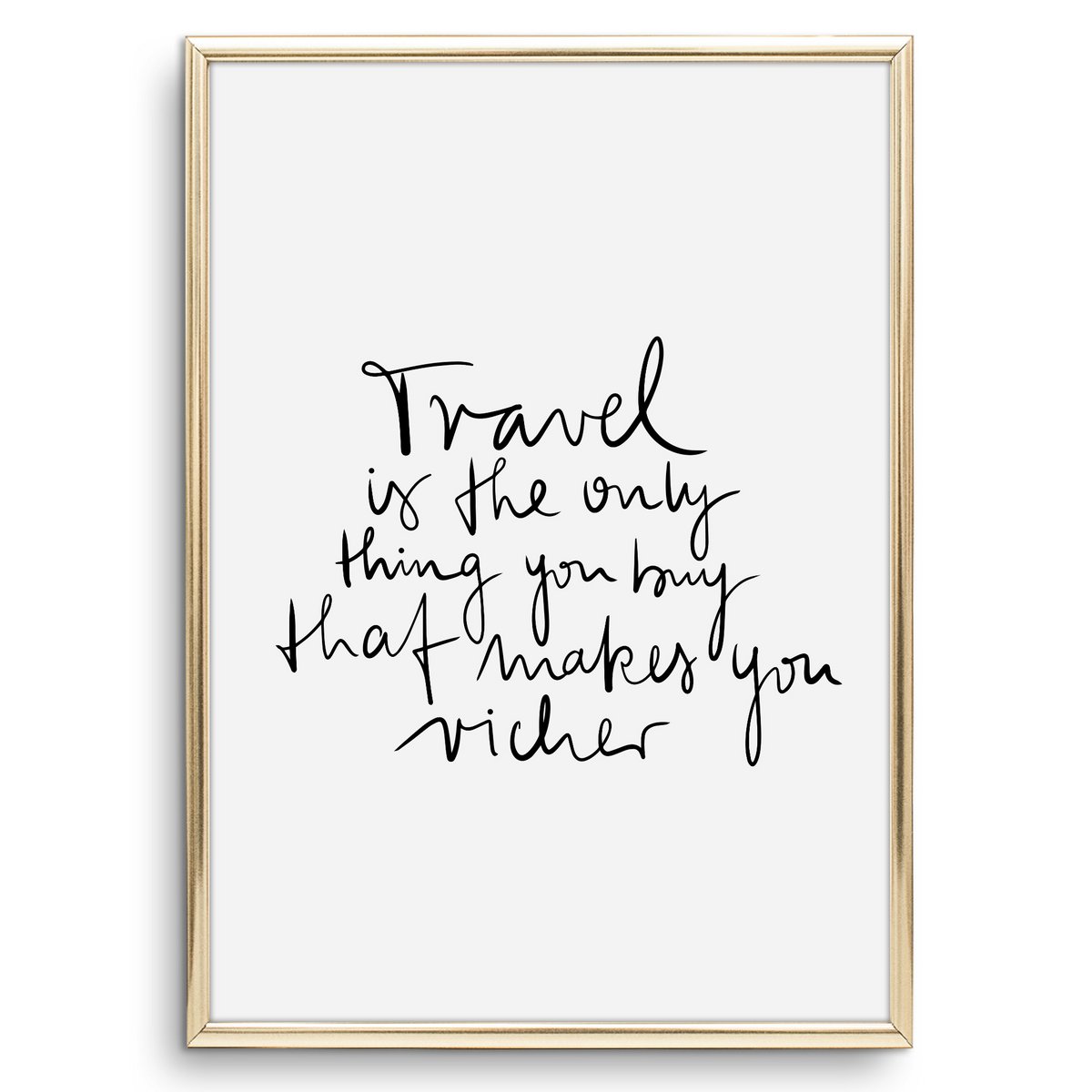 Poster: Travel is the only thing you buy that makes you richer